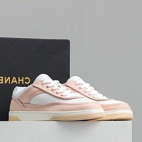 CHAN*L  CC 백 로고 라벨 테니스 샤넬범고래 스니커즈