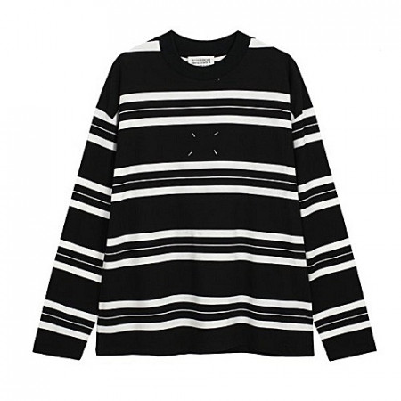 메종 Maison Margiela 레이블스트라이프 롱슬리브