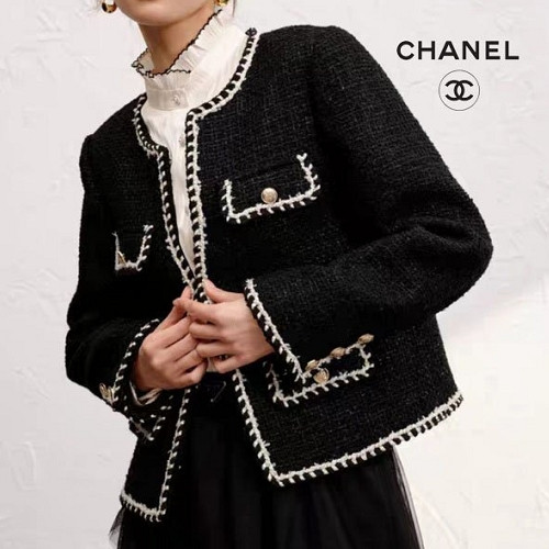 CHAN*L  블랙 트위드자켓