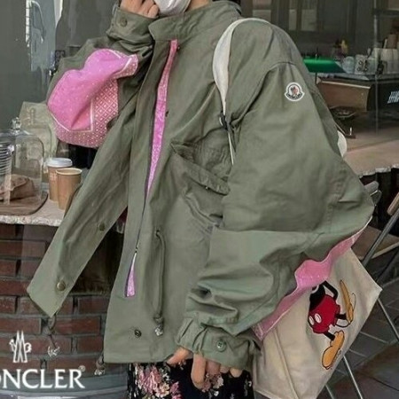 몽클*어  아플리케 야상자켓