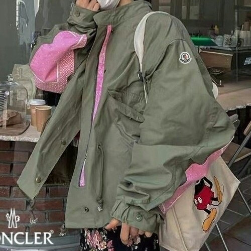 몽클*어  아플리케 야상자켓