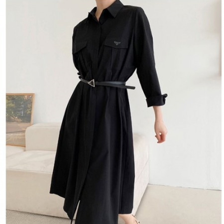 PRA*A  트렌치 원피스