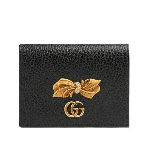 구찌 524289 GG 마몬트 보우 카드지갑 블랙
