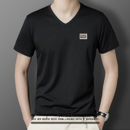 DOLCE & GABBA*A   패치 로고 v넥 티셔츠