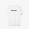 BURBERRY 로고 코튼 티셔츠 - 화이트