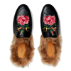 GUCCI  플라워자수 퍼 가죽 블로퍼