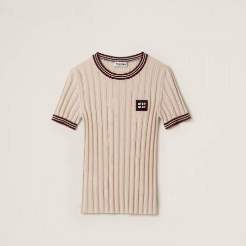 MIU MIU 캐시미어 스웨터 반팔