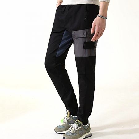 스톤아일*드 STONE ISLAND 블루 밴딩 포인트 조거팬츠