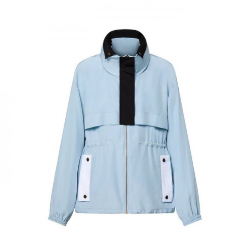 LOUIS VUITTON 컬러 블록 실크 파카 - 아이스 블루