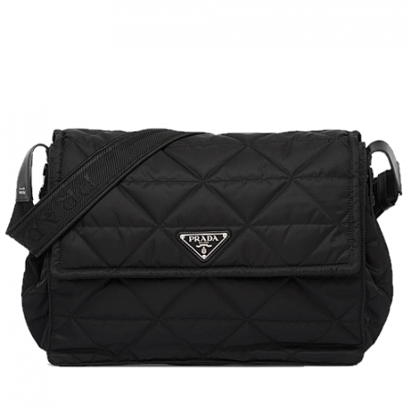 PRADA 탑스티치 리나일론 숄더 백