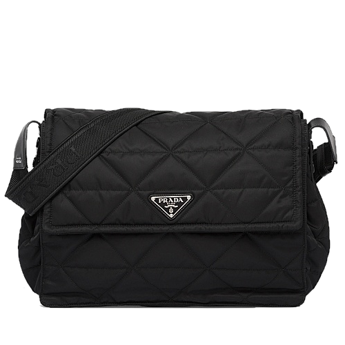 PRADA 탑스티치 리나일론 숄더 백