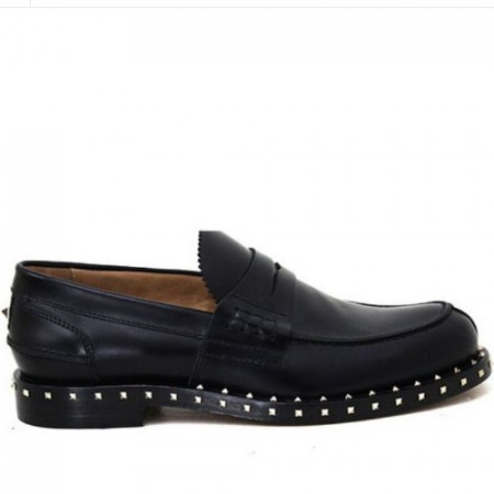 발렌*노 가죽 락스터드 소울 페니 로퍼