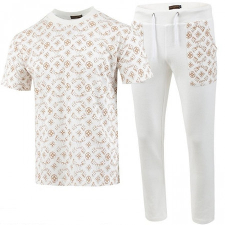 LOUIS VUITT*N   24SS 신상 LV 나염 반팔 & 긴바지 트레이닝 셋트