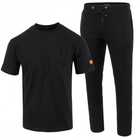 LOUIS VUITT*N   24SS 엠보 로고 반팔 & 긴바지 트레이닝 셋트