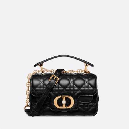 Dior Jolie 미니 탑 핸들 백 - 블랙 까나쥬