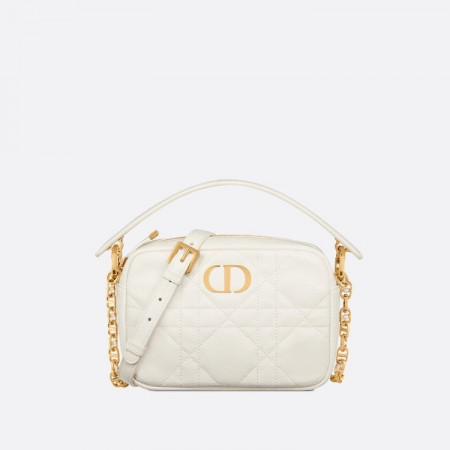 Dior Caro 탑 핸들 스몰 카메라 백 - 라떼