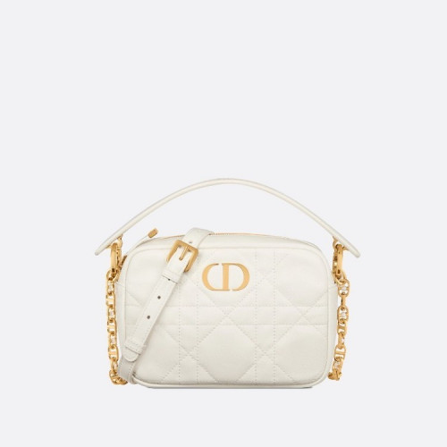 Dior Caro 탑 핸들 스몰 카메라 백 - 라떼