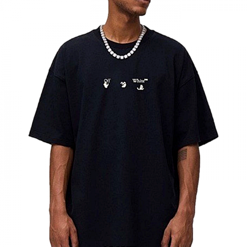 OFF - WHIT*T  블랙 컬러 타이다이 티셔츠