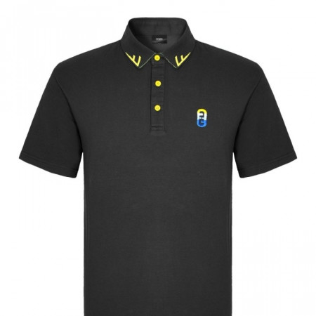 FENDI 로고 카라 티셔츠