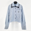 MIU M*U   더블카라 스트라이프셔츠