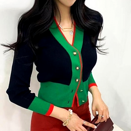 GUC*I  시그니처 배색 가디건