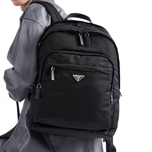 PRADA 리나일론 사피아노 레더 백팩