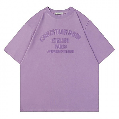 DIOR  아뜰리에 로고 자수 반팔 티셔츠