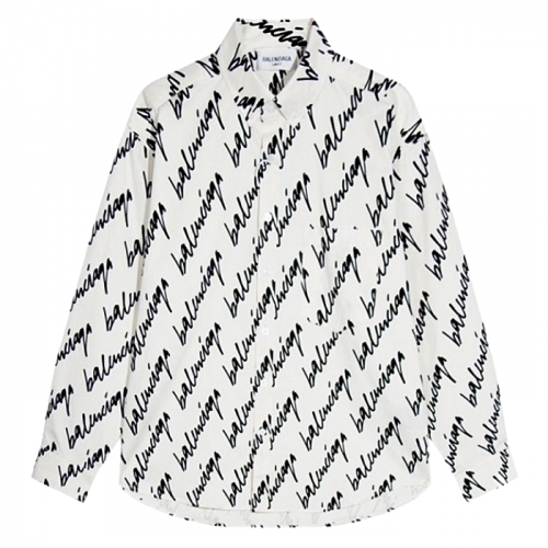 발렌시*가 BALENCIAGA  레터링 셔츠