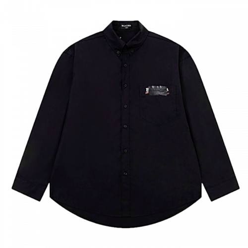 발렌시*가 BALENCIAGA  로고 디테일 셔츠