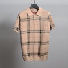 BURBER*Y   타탄체크 반팔 카라 니트