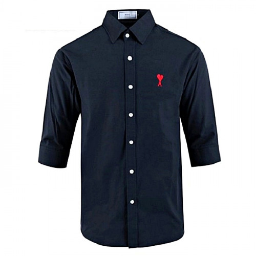 AMI 드 꾀흐 린넨 7부 셔츠