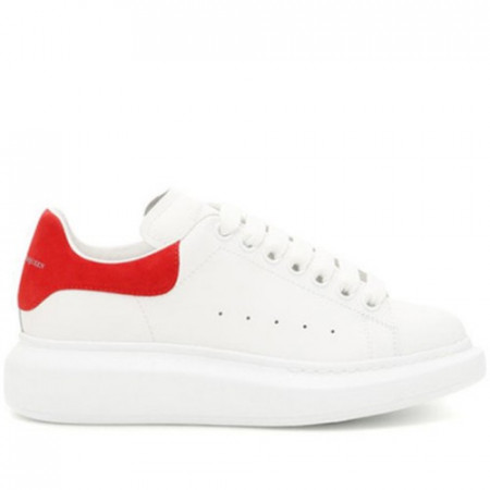 알렉산더맥퀸 오버솔 레드 스웨이드 탭 스니커즈