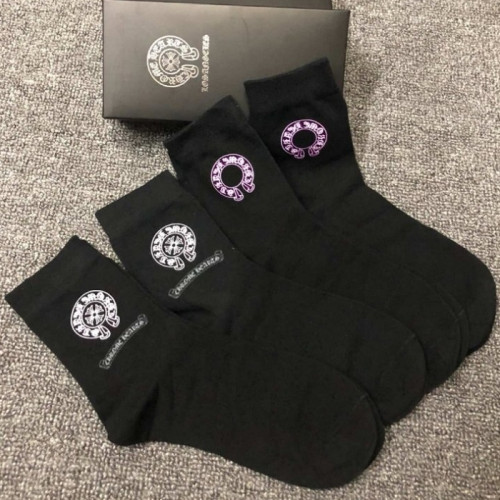 Chrome Hear*s   시그니쳐로고 블랙 4종 양말Set