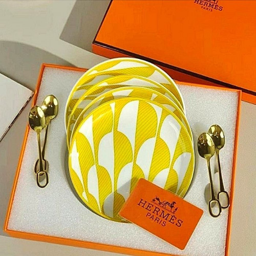 HERMES 솔레이 데르메스 플래터& 스푼 SET