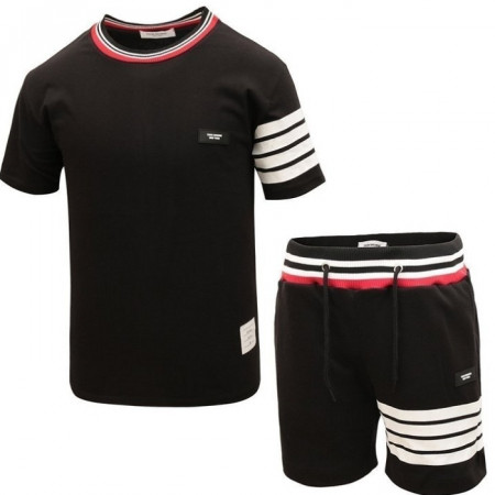 THOM BROW*E   24SS 로고패치 시보리 반팔 & 반바지 트레이닝세트