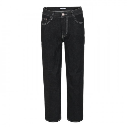 PRA*A   흑청 베이직 세미와이드 팬츠