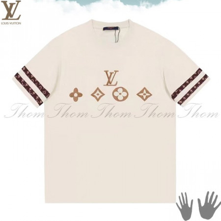 LOUIS VUITT*N   소매라인 자수 반팔