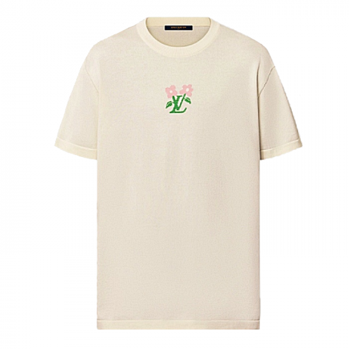 LOUIS VUITTON 블루밍 로고 니티드 티셔츠