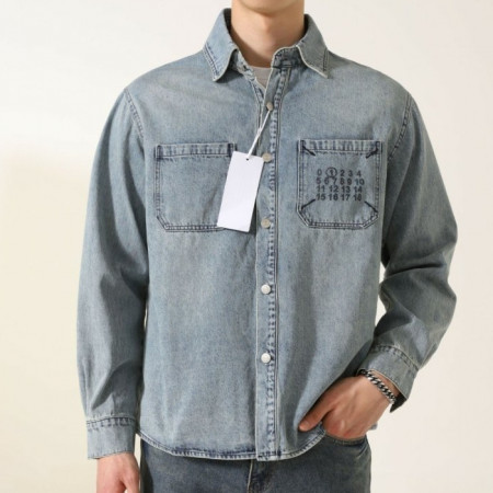 메종 마르지*라   옴므 데님 셔츠 재킷