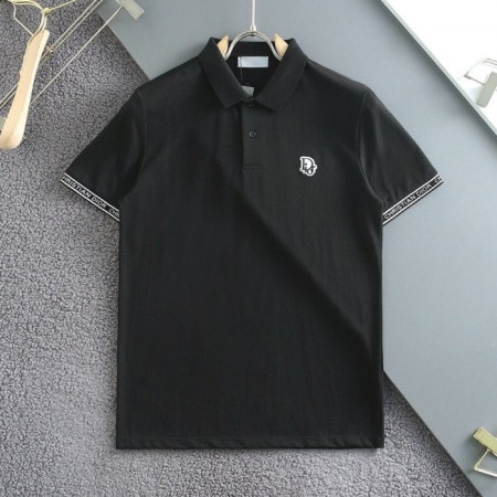 DI*R   2024S/S 패치 포인트로고 반팔 카라 티셔츠  (커스텀급)