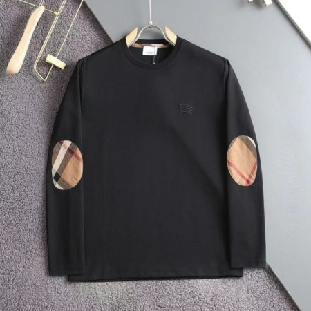 버*리   암패치 라운드 티셔츠