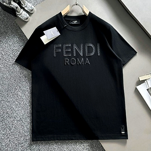 펜디 FENDI 이중 발포 로고 티셔츠