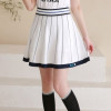 AN*W   프레피 니트 플레어 스커트