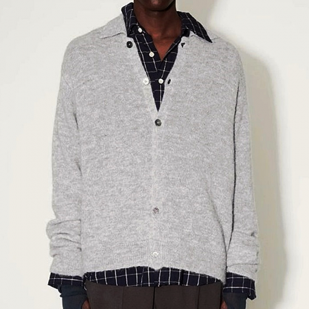 아워레가시 OURLEGACY 라이트모헤어 칼라드 가디건