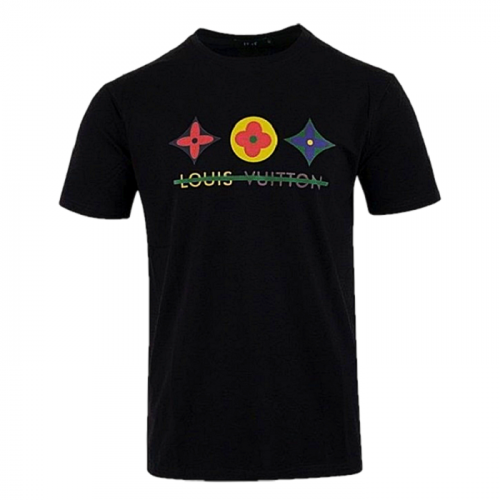 LOUIS VUITTON 컬러 모노 라운드 티셔츠