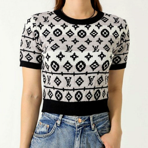 루이*통 LOUIS VUITTON 모노그램 크롭 니트