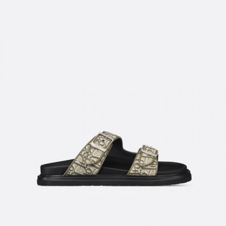 Dior Aqua 샌들 - 카키 Dior Oblique 자카드