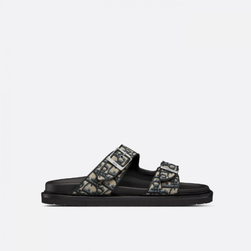 Dior Aqua 샌들 - 베이지 & 블랙 Dior Oblique 자카드