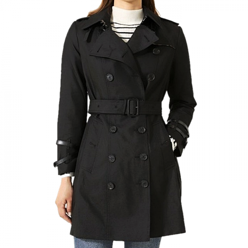 BURBERR 가죽버클 트렌치 코트