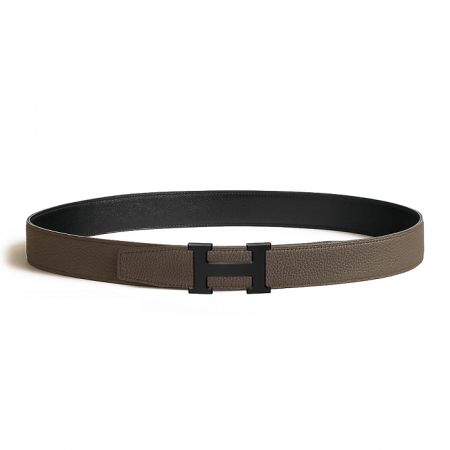 HERMES H 버클 & 리버서블 가죽 스트랩 양면벨트